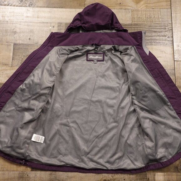 Eddie Bauer WeatherEdge Rain Jacket Women’s TXL Purple Waterproof Hooded - Picture 11 of 16